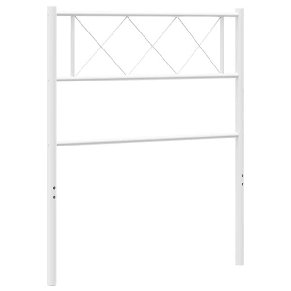 vidaXL Metal Headboard White 100 cm