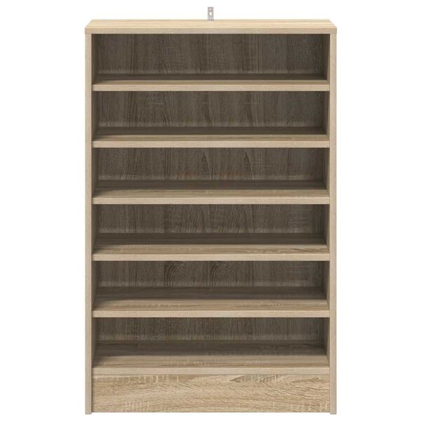 vidaXL Shoe Cabinet Sonoma Oak 60x35x92 cm Engineered Wood