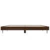 vidaXL Bed Frame without Mattress Brown Oak 140x190 cm Engineered Wood