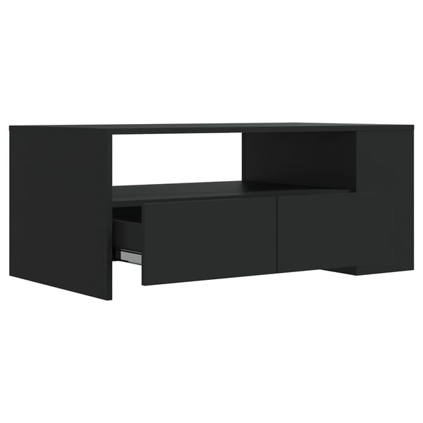 vidaXL Coffee Table Black 102x55x42 cm Engineered Wood