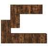vidaXL 5 Piece TV Wall Units Smoked Oak Engineered Wood