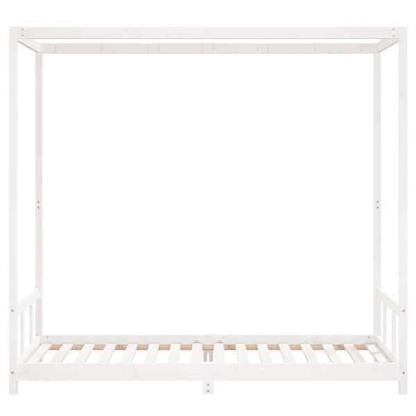 vidaXL Kids Bed Frame White 90x200 cm Solid Wood Pine