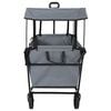 vidaXL Folding Hand Trolley Grey 105 x 56.5 x 116 cm Oxford Cloth