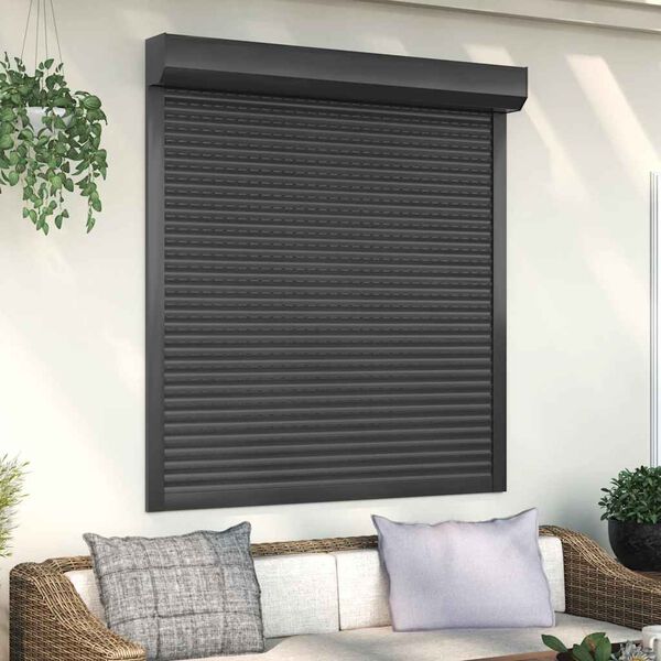 vidaXL Roller Shutter Aluminium 130x140 cm Anthracite