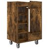 vidaXL Golf Cabinet with Wheel Plain Smoked Oak 65 x 45 x 98 cm