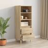 vidaXL Highboard Sonoma Oak 40x36x110 cm Engineered Wood