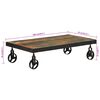 vidaXL Coffee Table with Wheels Solid Reclaimed Wood 100x55x26 cm