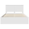 vidaXL Bed Frame with Headboard White 140 x 190 cm Solid Pine Wood