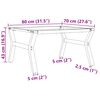 vidaXL Coffee Table Legs Y-Frame 80x70x43 cm Steel