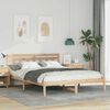vidaXL Bed Frame Brown 140 x 200 cm Solid Pine Wood