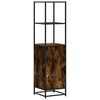 vidaXL Highboard Smoked Oak 35.5x35x139 cm Engineered Wood and Metal