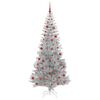 vidaXL Christmas Tree with 300 LEDs with Stand Silver 210 cm PET