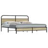 vidaXL Metal Bed Frame without Mattress Sonoma Oak 180x200 cm Super King