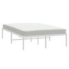 vidaXL Metal Bed Frame without Mattress White 135x190cm