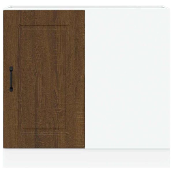 vidaXL Kitchen Base Cabinet Kalmar Brown Oak Engineered Wood