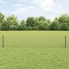 vidaXL Fence with Post Grey 0.4 x 50 m Steel and PVC