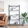 vidaXL Bookshelf Grey sonoma 80 x 30 x 155 cm Engineered Wood