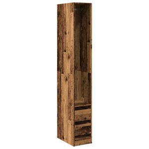 vidaXL Wardrobe Old Wood 30x50x200 cm Engineered Wood