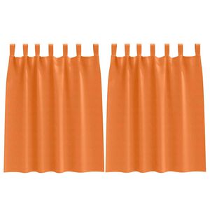 vidaXL Blackout Curtains with Rings 2 pcs Bright Orange 140 x 140 cm