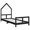 vidaXL Kids Bed Frame Black 80x200 cm Solid Wood Pine