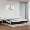 vidaXL Bed Frame without Mattress Black Super King Faux Leather