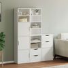 vidaXL Side Cabinets 5 pcs "ODDA" White 40x24x79 cm Solid Wood Pine