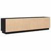 vidaXL TV Cabinet with LED Lights Black Oak 193.5x41x50 cm