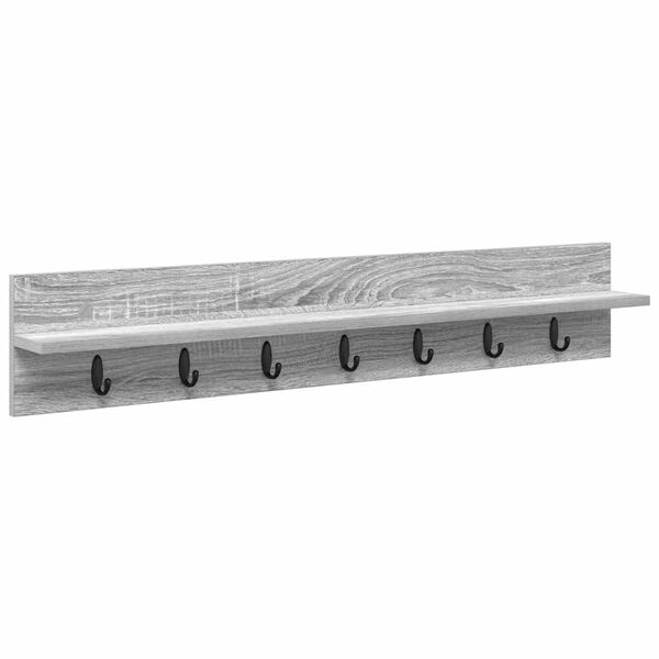vidaXL Wall-Mounted Coat Rack Grey Sonoma 100 x 10.5 x 18 cm