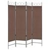 vidaXL 4-Panel Room Divider Brown 160x180 cm