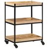 vidaXL Kitchen Trolley 60x40x80 cm Solid Rough Wood Mango