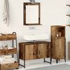 vidaXL Bathroom Furniture Set Wall-mounted 2 pcs Brown Engineered wood