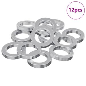 vidaXL Spring Washer 12 pcs White 13 x 1 mm Iron