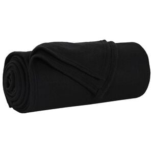 vidaXL Throw Blanket Black 170 x 130 cm Fleece