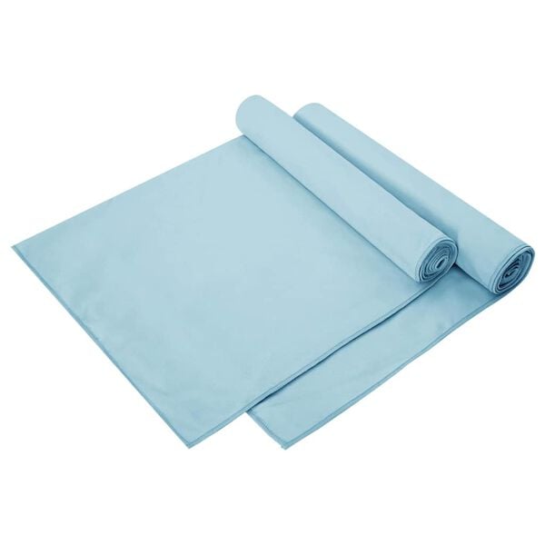vidaXL Sports Towels 2 pcs Blue 140 x 70 cm Polyester and polyamide
