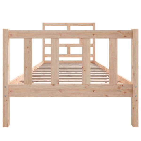 vidaXL Bed Frame without Mattress Solid Wood 90x200 cm (810067+814174)