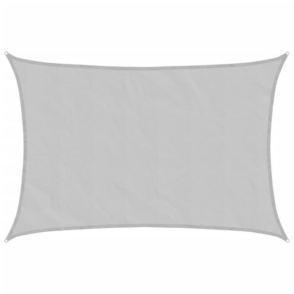 vidaXL Sun Shade Sail Light Grey 4.5x3.5 m 100% Polyester Oxford