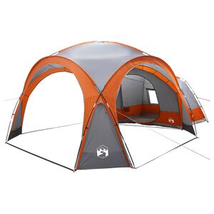 vidaXL Side Tent with Roof Grey and Orange 410 x 410 x 250 cm
