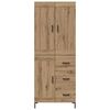 vidaXL Highboard with Drawer 2 pcs Artisan Oak Engineered Wood