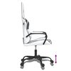 vidaXL Massage Gaming Chair White and Black Faux Leather
