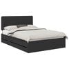 vidaXL Bed Frame with Drawer Black 150 x 200 cm Engineer Wood