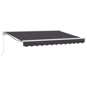 vidaXL Retractable Awning Anthracite 250 x 200 cm Aluminium and Fabric