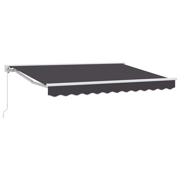 vidaXL Retractable Awning Manual Anthracite 250x200 cm Fabric