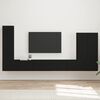 vidaXL TV Wall Cabinet Set Wall-mounted 6 pcs Black