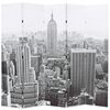 vidaXL Folding Room Divider 200x170 cm New York by Day Black and White