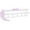 vidaXL Wall-Mounted Coat Rack Sonoma Oak 80 x 10.5 x 18 cm