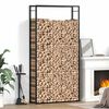vidaXL Firewood Rack Matt Black 110x28x214 cm Steel