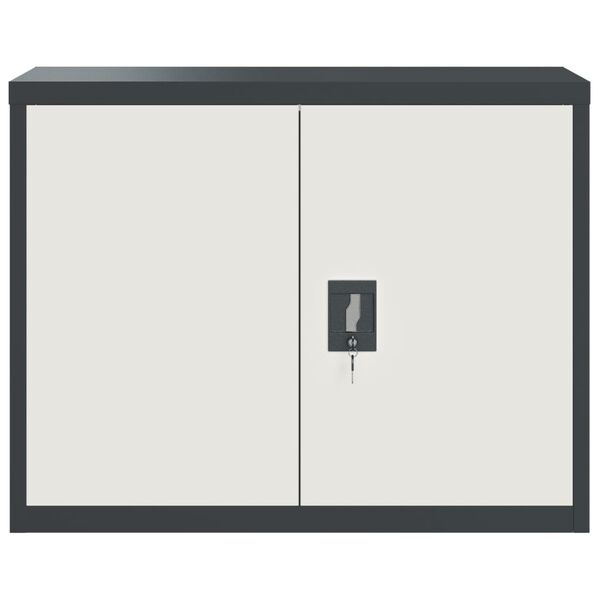 vidaXL File Cabinet Anthracite and White 90x40x70 cm Steel