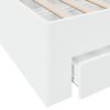 vidaXL Bed Frame with Drawers without Mattress White 120x190 cm Small Double