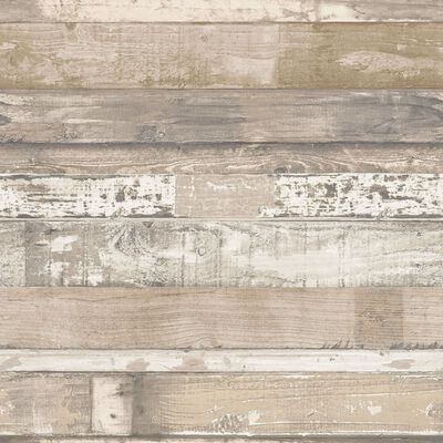 Noordwand Homestyle Wallpaper Old Wood Brown and Beige