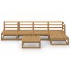 vidaXL 6 Piece Garden Lounge Set Honey Brown Solid Wood Pine